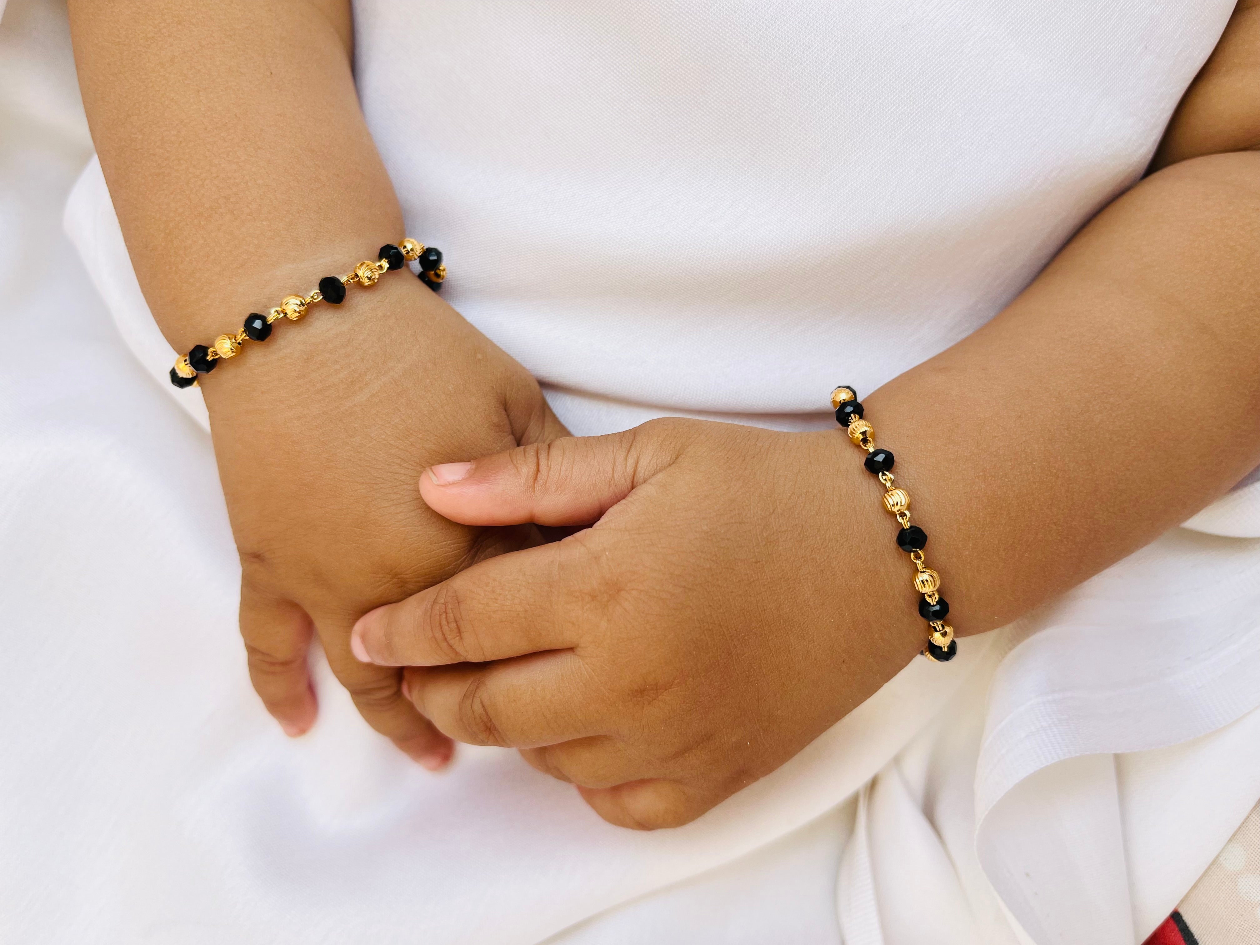 JHB Baby Bracelet Crystal Nazariya Brass Bangle/Bracelet For Kids for Baby Girls & Baby Boys