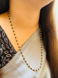 JHB Women Traditional Black Bead Chain and Gold Plated Neck Chain for Women & Girls Wedding, Engagement and Anniversary (Black and Golden)