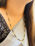 JHB Women Traditional Black Bead Chain and Gold Plated Neck Chain for Women & Girls Wedding, Engagement and Anniversary (Black and Golden)