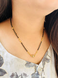 JHB Stylish Pendant Necklace Black Beads Mangalsutra/Tanmaniya/Nallapusalu/Mangalsutr for Women