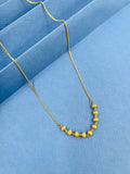 JHB Gold Plated Bead Stylish Chain Neck Designer 18 inch MATARMALA Handmade Real Look Design Beauty Pave Natural Jewelry for Women Girls