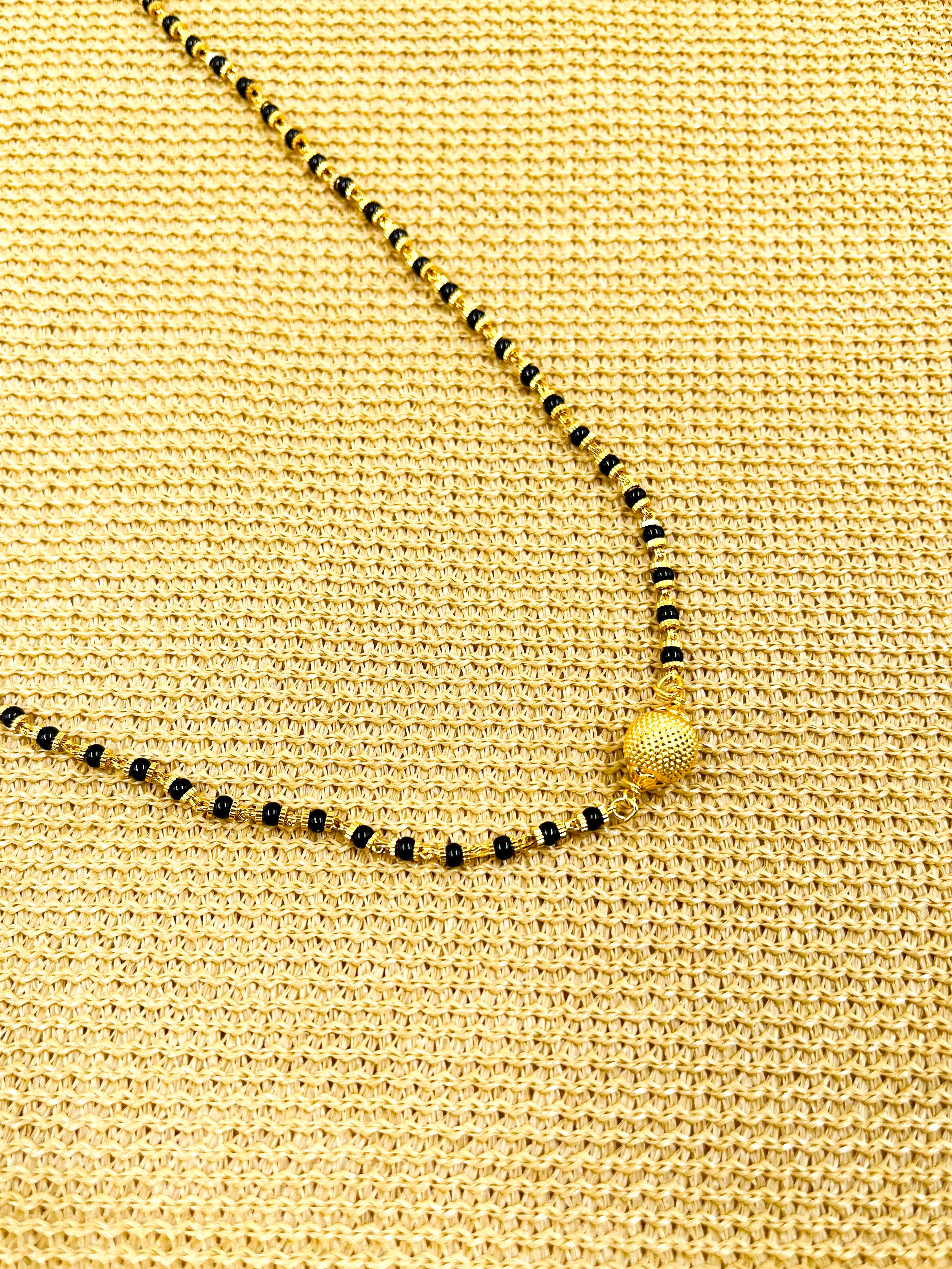 JHB Mangalsutra With Chain 18 Inch Length & Pearl Tanmaniya One Gram Gold for Women