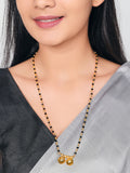 JHB 24 inch jewellery's Traditional Temple Forming One Gram Gold Stylish Maharashtrian Wati Mangal sutra Set Tanmaniya Black Vati Mangalsutra For Women