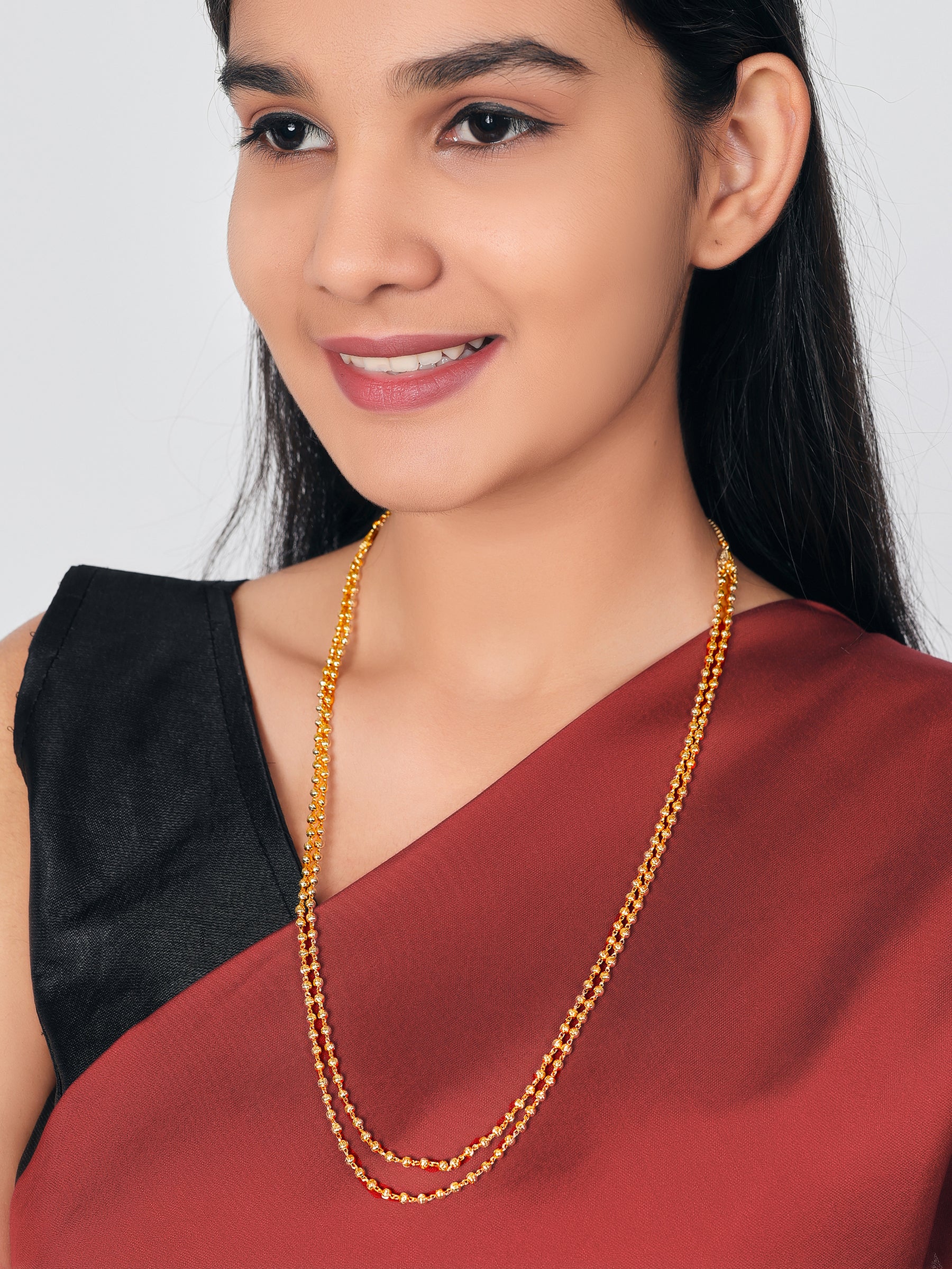 JHB Gold Plated 24 Inch Long Chain MATARMALA Hand Made Stylish Jewellery For Womens and Girls
