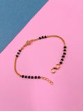 JHB Gold plated Brass Beads Hand Mangalsutra Bracelet for Women